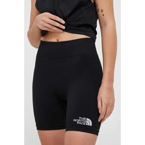 Sportske kratke hlače The North Face za žene, boja: crna, glatki materijal, srednje visoki struk, NF0A82GNJK31