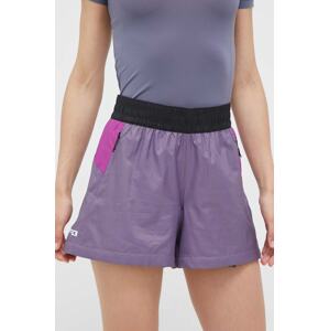 Kratke outdoor hlače The North Face TNF X boja: ljubičasta, s uzorkom, visoki struk
