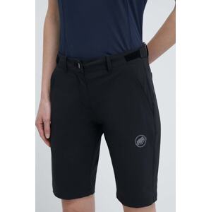 Kratke outdoor hlače Mammut Runbold boja: crna, bez uzorka, srednje visoki struk