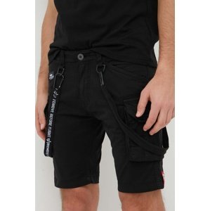Kratke hlače Alpha Industries za muškarce, boja: crna, 116213.03-Black