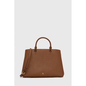 Kožna torba Lauren Ralph Lauren boja: smeđa, 431898556