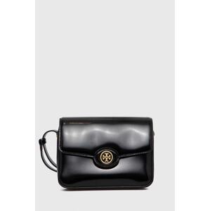 Kožna torba Tory Burch boja: crna