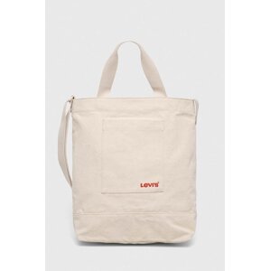 Pamučna torba Levi's boja: bež