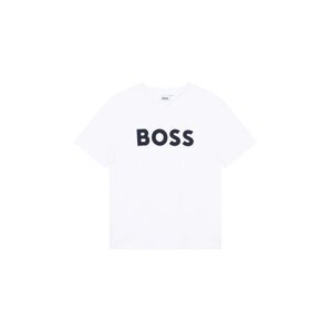Dječja pamučna majica kratkih rukava BOSS boja: bijela, s tiskom