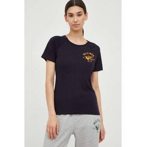 Pamučna majica Tommy Hilfiger boja: tamno plava