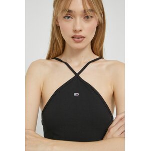 Top Tommy Jeans za žene, boja: crna
