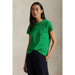 Pamučna majica Polo Ralph Lauren za žene, boja: žuta, 211898698
