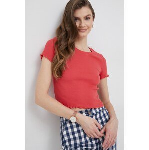 Majica kratkih rukava Pepe Jeans Cara za žene, boja: crvena