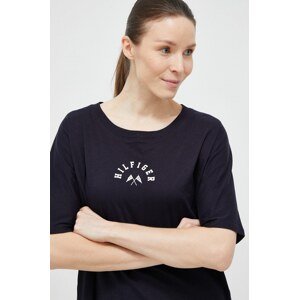 Pamučna majica Tommy Hilfiger boja: tamno plava