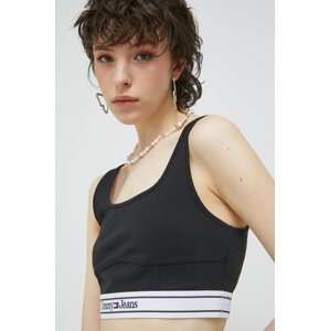 Top Tommy Jeans za žene, boja: crna