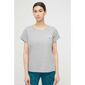 Pamučna homewear majica kratkih rukava Tommy Hilfiger boja: siva, UW0UW04525