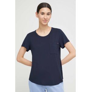 Homewear majica kratkih rukava Tommy Hilfiger boja: tamno plava