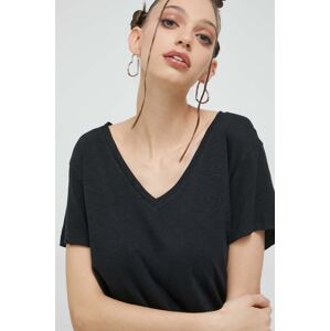Majica kratkih rukava Superdry za žene, boja: crna