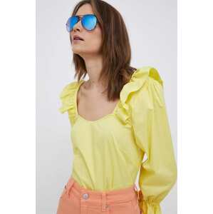 Bluza PS Paul Smith za žene, boja: žuta, glatka