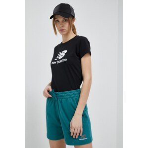 Pamučna majica New Balance boja: crna, WT31546BK-6BK