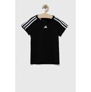 Dječja majica kratkih rukava adidas boja: crna