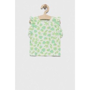 Majica kratkih rukava za bebe United Colors of Benetton boja: zelena