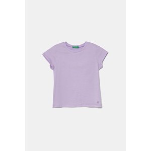 Dječja pamučna majica kratkih rukava United Colors of Benetton boja: ružičasta, 3I1XG106Y