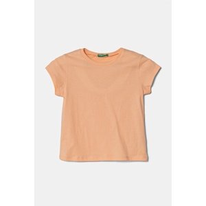 Dječja pamučna majica kratkih rukava United Colors of Benetton boja: ružičasta, 3I1XG106Y