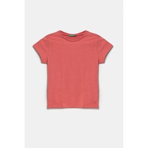 Dječja pamučna majica kratkih rukava United Colors of Benetton boja: ružičasta, 3I1XG106Y