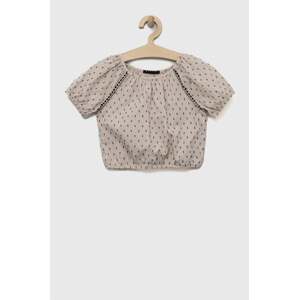 Dječja pamučna bluza Sisley boja: bež