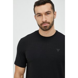 Majica kratkih rukava Guess za muškarce, boja: crna, jednobojni model