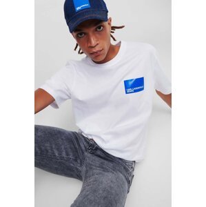 Pamučna majica Karl Lagerfeld Jeans boja: bijela, s tiskom