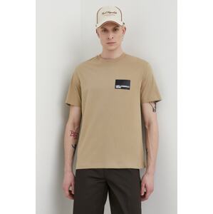 Pamučna majica Karl Lagerfeld Jeans za muškarce, boja: crna, s tiskom