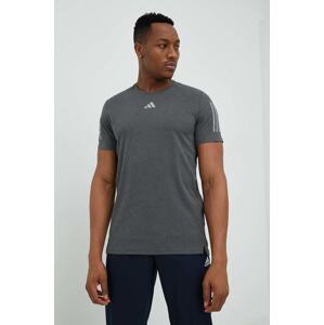 Majica kratkih rukava za trčanje adidas Performance Own the Run boja: siva, s tiskom