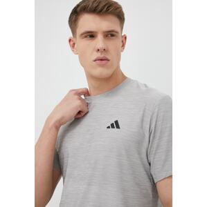 Majica kratkih rukava za trening adidas Performance Training Essentials Train boja: siva, melanž, IC7416