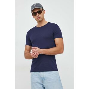 Pamučna majica Polo Ralph Lauren 3-pack boja: tamno plava, jednobojni model, 714830304