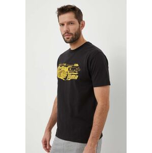 Pamučna majica Puma X STAPLE boja: crna, s tiskom