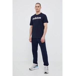 Pamučna majica adidas boja: tamno plava, s tiskom IC9275
