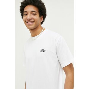 Pamučna majica Dickies boja: bijela, s aplikacijom