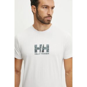Pamučna majica Helly Hansen CORE GRAPHIC za muškarce, boja: crna, s uzorkom, 53936
