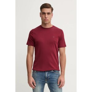 Pamučna majica Michael Kors boja: bordo, bez uzorka