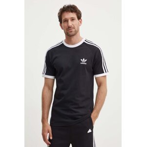 Pamučna majica adidas Originals Adicolor 3-Stripes boja: crna, s uzorkom, IA4845