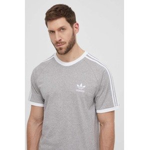 Pamučna majica adidas Originals Adicolor 3-Stripes za muškarce, boja: siva, s uzorkom, IA4848