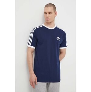 Pamučna majica adidas Originals Adicolor Classics 3-Stripes boja: tamno plava, s uzorkom, IA4850