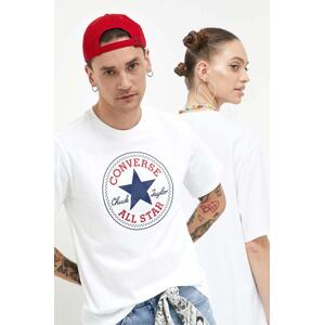 Pamučna majica Converse boja: bijela, s tiskom, 10025459.A03-WHITE