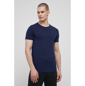 Pamučni gornji dio pidžame s kratkim rukavima United Colors of Benetton boja: tamno plava