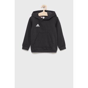 Dječja dukserica adidas Performance boja: crna, s kapuljačom, glatka