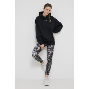 Dukserica Reebok Studio Recycled LUX COLLECTION za žene, boja: crna, s kapuljačom, glatka, H51828.100012005