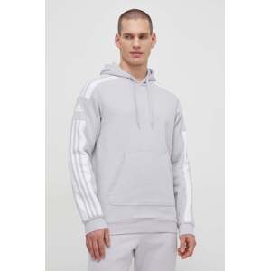 Dukserica adidas Performance GT6635 za muškarce, boja: siva, s kapuljačom, glatka