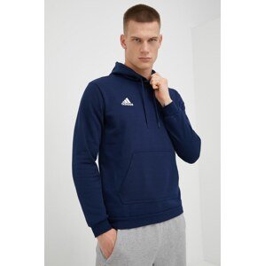 Dukserica adidas Performance Entrada 22 za muškarce, boja: tamno plava, s kapuljačom, glatka, H57513