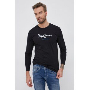 Pamučna majica dugih rukava Pepe Jeans Eggo Long N boja: crna, PM508209.999