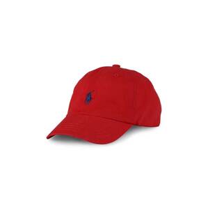 Pamučna kapa za djecu Polo Ralph Lauren boja: crvena, glatka
