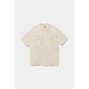 Košulja Dickies za muškarce, boja: bež, regular, s klasičnim ovratnikom
