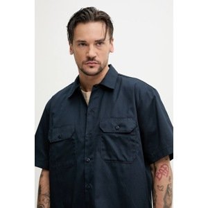 Košulja Dickies za muškarce, boja: tamno plava, regular, s klasičnim ovratnikom