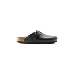 Kožne natikače Birkenstock Boston za žene, boja: crna, 60193